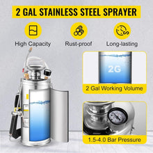 Load image into Gallery viewer, Versatile 2 Gallon Handheld Sprayer with Safety Valve &amp; Adjustable Brass Nozzle