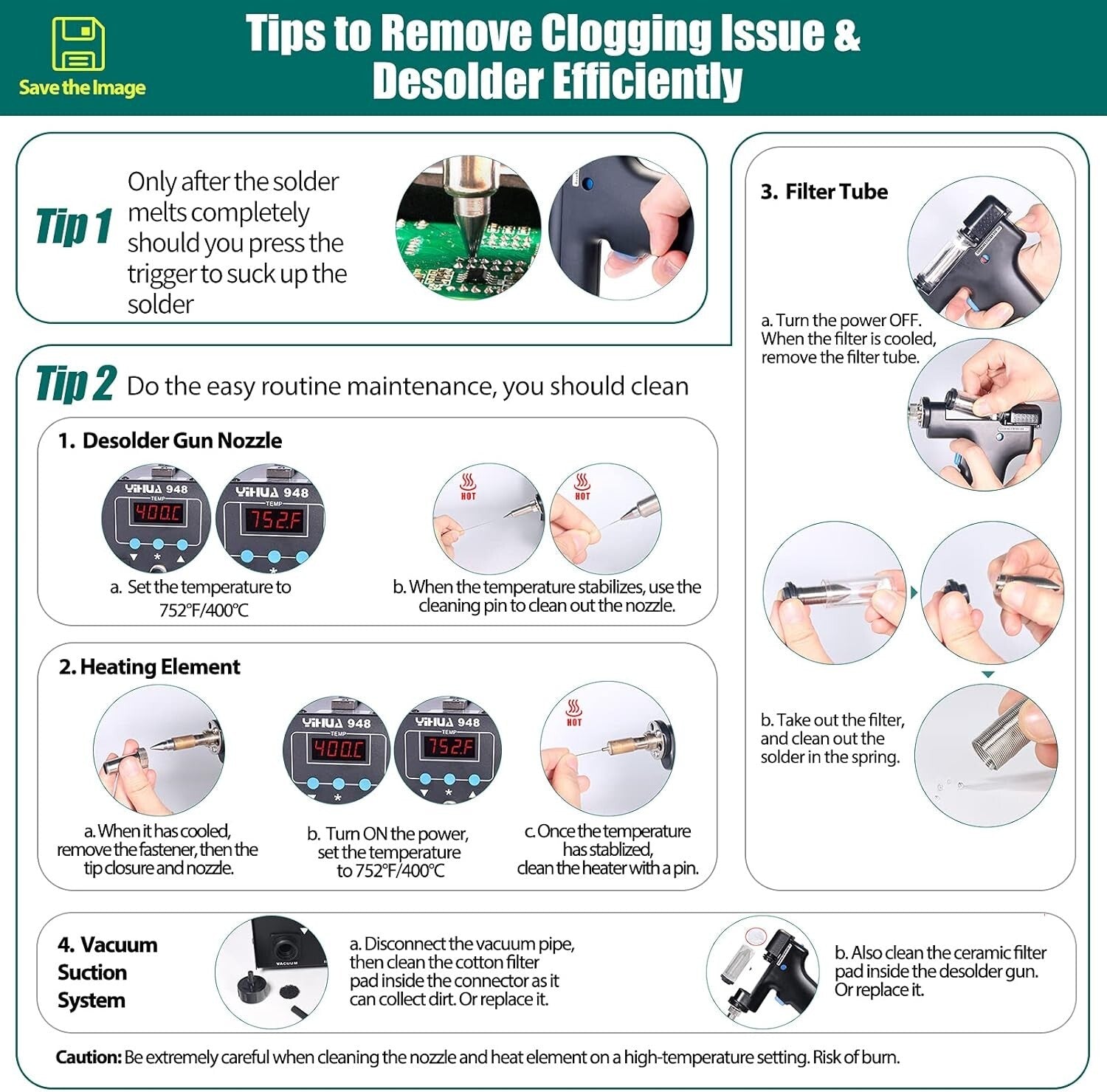 80W Professional Desoldering Station with Auto Shutoff & Variable Temp Control