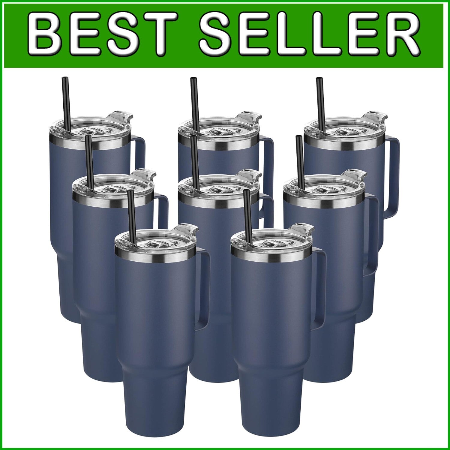 Sweat Proof 40 oz Stainless Steel Tumbler with Handle - Ideal for Any Occasion