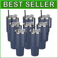 Load image into Gallery viewer, Sweat Proof 40 oz Stainless Steel Tumbler with Handle - Ideal for Any Occasion
