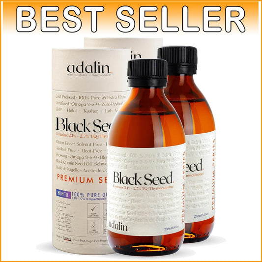 Premium Cold-Pressed Nigella Sativa Oil - 16.8 Fl Oz for Hair & Skin Health