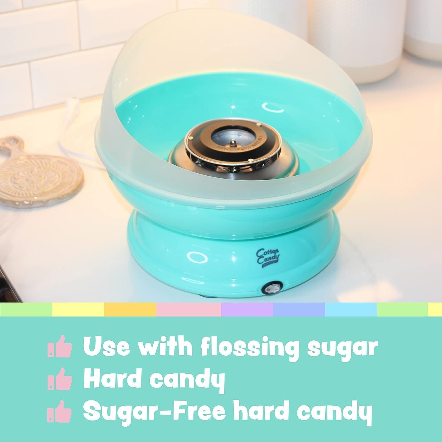 Easy-Clean Cotton Candy Maker with Floss Sugar Kit - Celebrate with Flavor!
