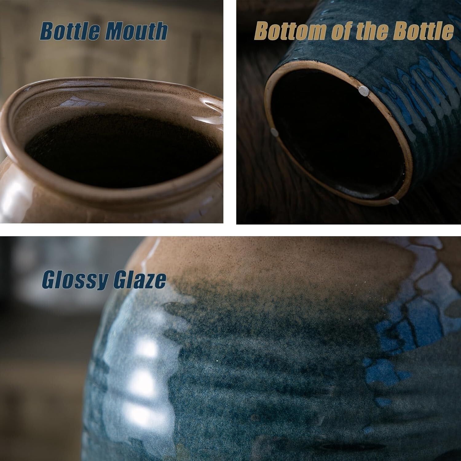 Show-Stopping Large Round Vase - Ceramic Floral Centerpiece for Modern Homes