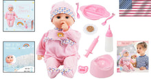 Load image into Gallery viewer, 16-Inch Interactive Feeding Baby Doll Set - Perfect Gift for Toddlers 2-5+ Years