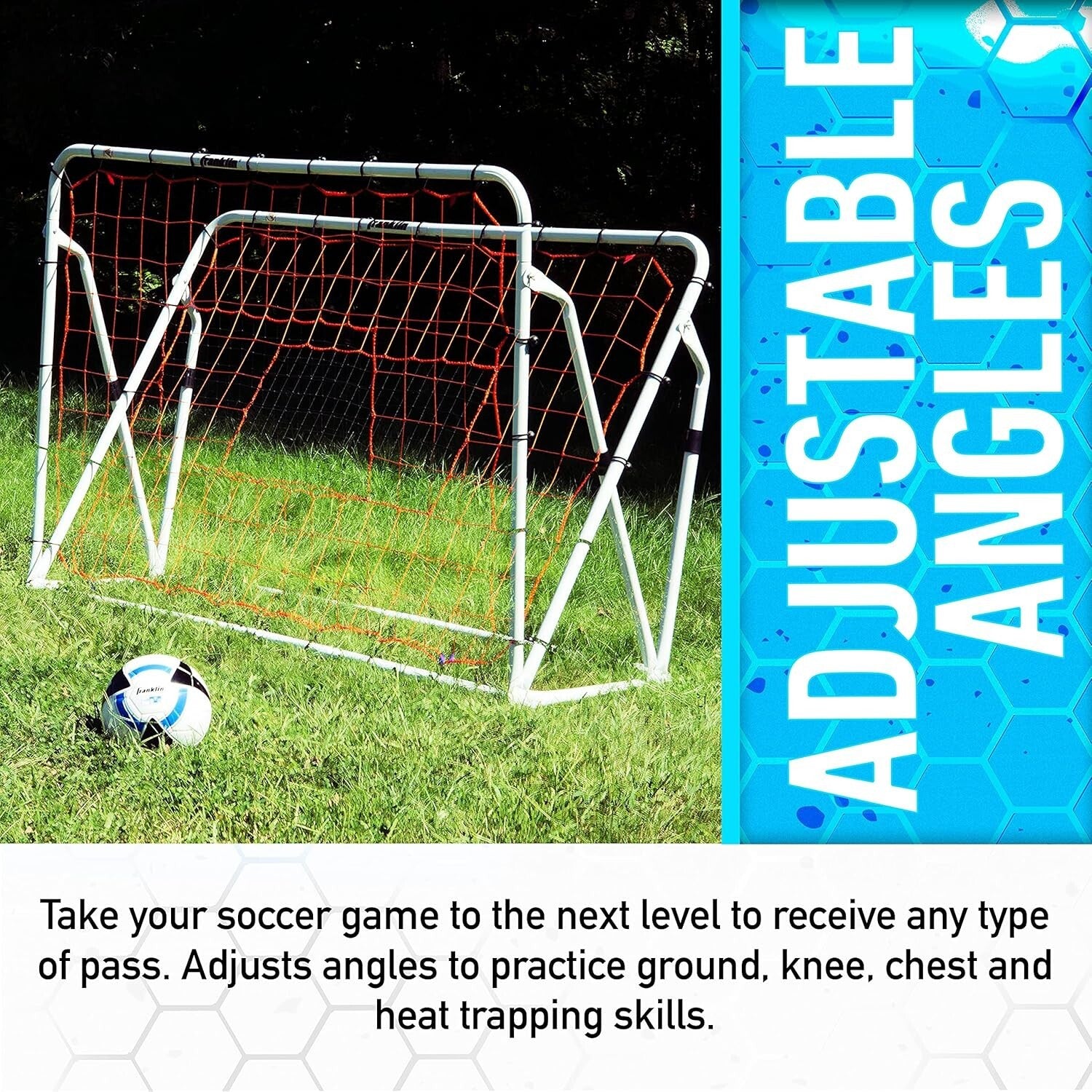 Backyard Adjustable Soccer Rebounder - Reliable 6' x 4' Net for All-Weather