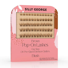 Load image into Gallery viewer, Effortless Pop-On Faux Lashes - 60 Natural Brown Clusters for Extended Wear
