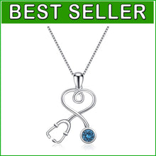 Load image into Gallery viewer, Sterling Silver Stethoscope Pendant Necklace - Perfect Gift for Doctors &amp; Nurses