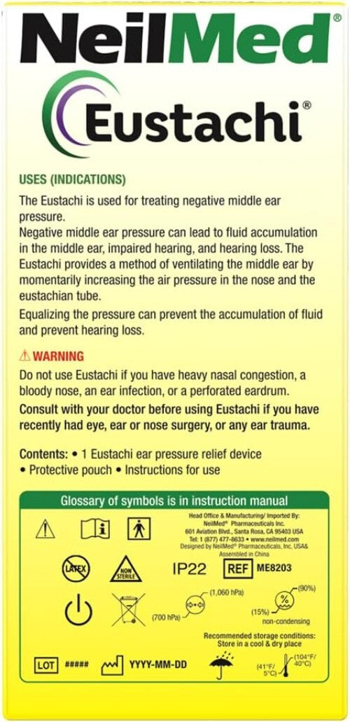 Portable Eustachian Tube Exerciser with Carrying Case - Treat Ear Pressure