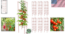 Load image into Gallery viewer, Rustproof 57-Inch Tomato Cages with 164 Ft Twist Ties – Perfect for Garden Use
