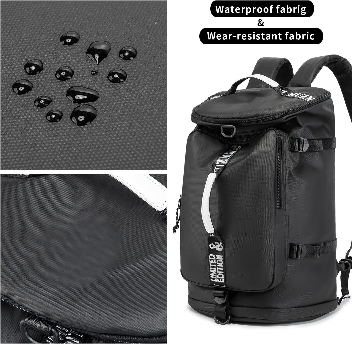 Durable Waterproof Gym Duffle & Backpack Combo - Perfect for Active Lifestyles