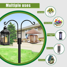 Load image into Gallery viewer, Adjustable Dual Arm Garden Poles - Perfect for Hanging Plants, Lanterns &amp; Decor