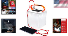 Load image into Gallery viewer, Compact Solar Lantern &amp; Phone Charger - Ultimate 2-in-1 Waterproof Travel Light
