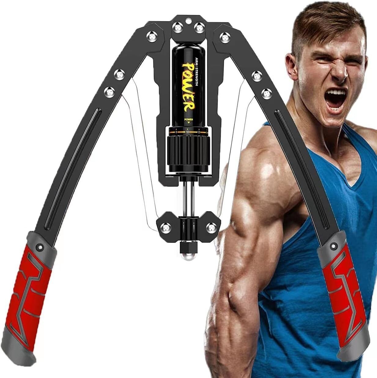 Power Twister Chest Expander - Up to 440lbs, Perfect for Arm Strength Training