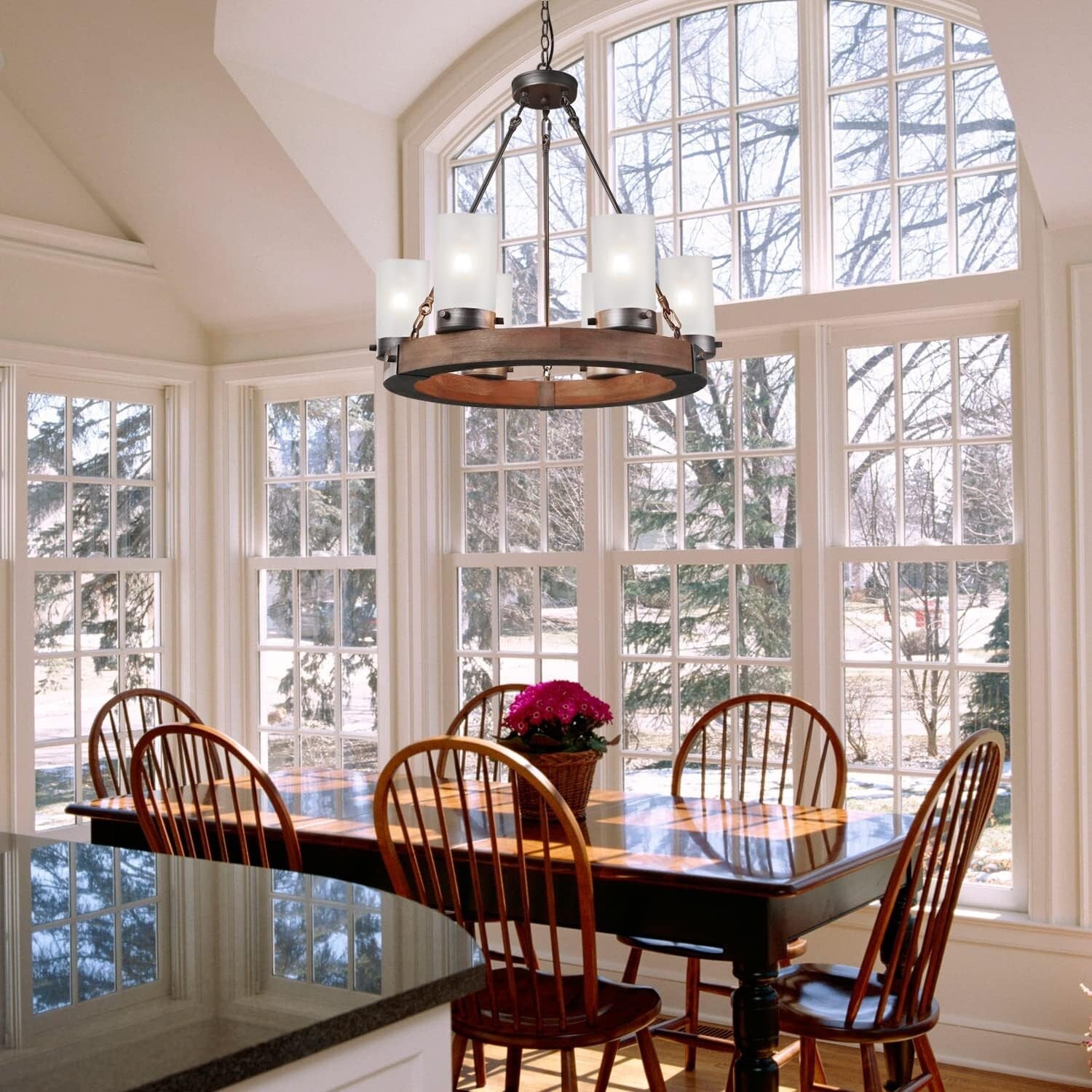 4-Pack White Frosted Glass Shades, Ideal for Pendant & Wall Lighting Fixtures