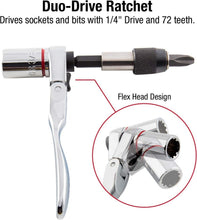 Load image into Gallery viewer, All-In-One 44Pc Dual Flex Head Socket &amp; Bit Set - Ratchet, Storage Case Included