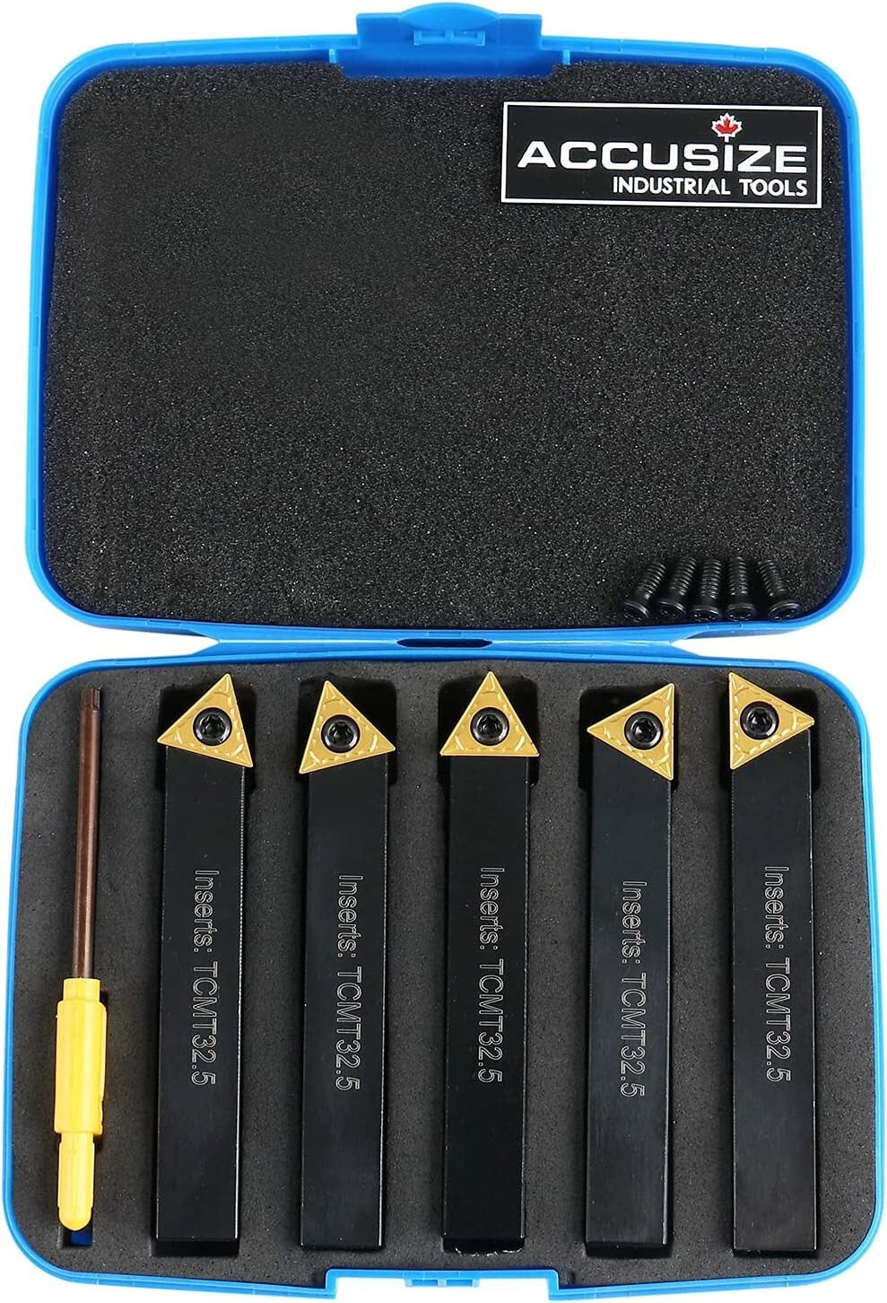 5 Pc 1/2'' Indexable Carbide Turning Tool Set for Precision Machining