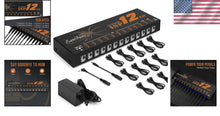 Load image into Gallery viewer, Noise-Free Guitar Pedal Power Supply with LED Indicators - 12 Isolated Outputs