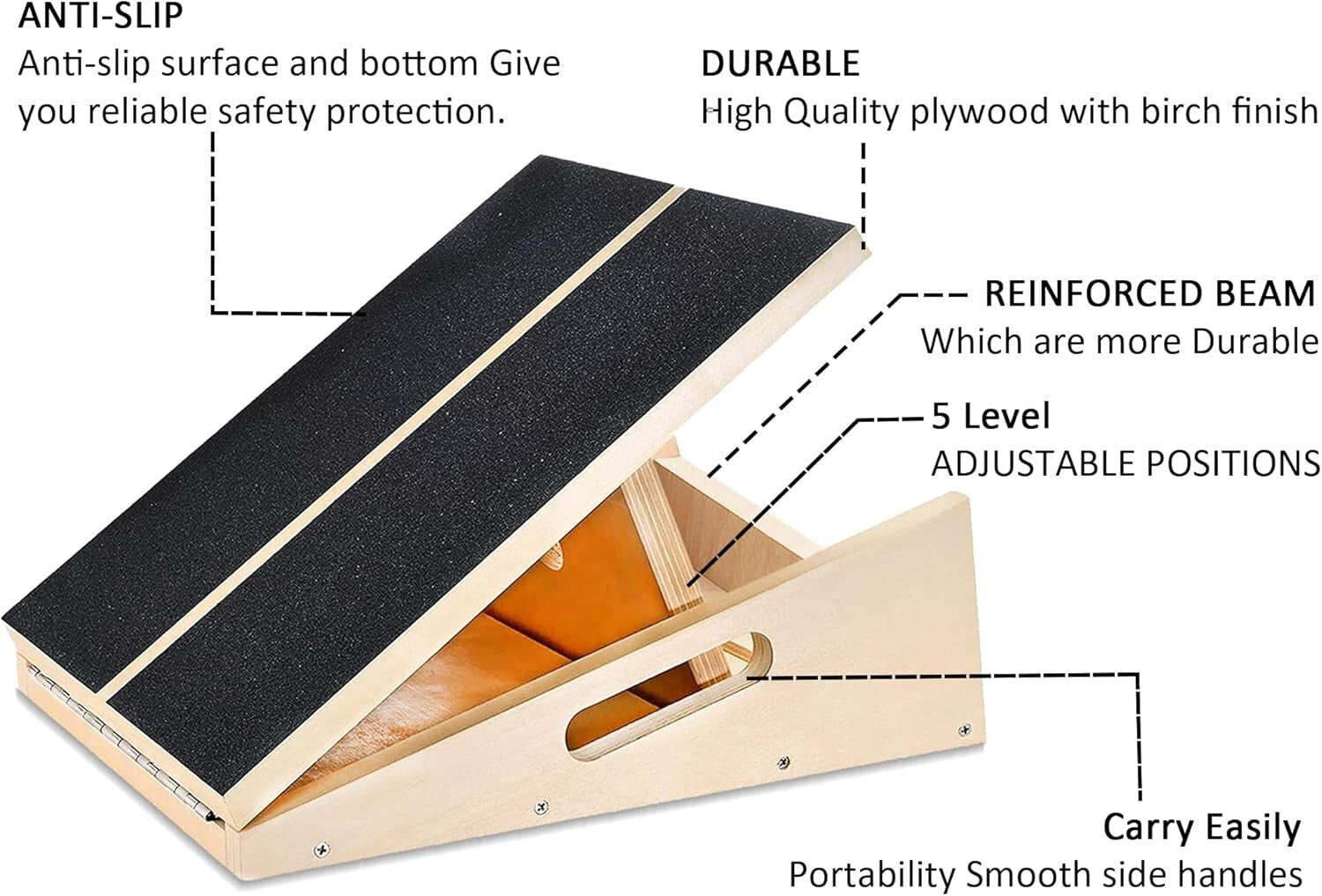 Ergonomic Slant Board for Calf Stretching - Effective Injury Prevention Tool