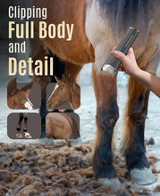 Load image into Gallery viewer, 2 Speed Battery-Powered Horse Clippers for Matted Long Hair - Ultra Quiet