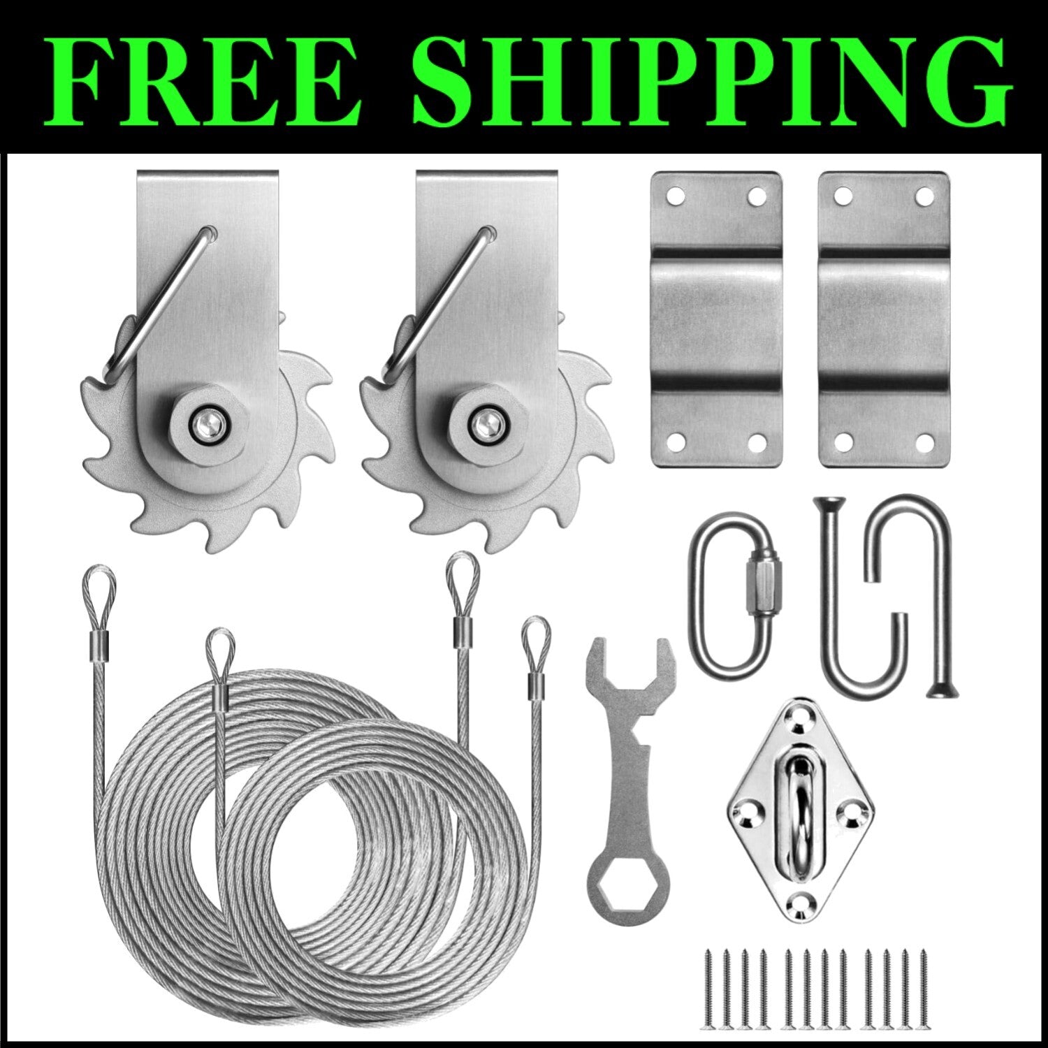 Easy-Tensioning Canopy Hardware Kit with Winch for Custom Shade Solutions