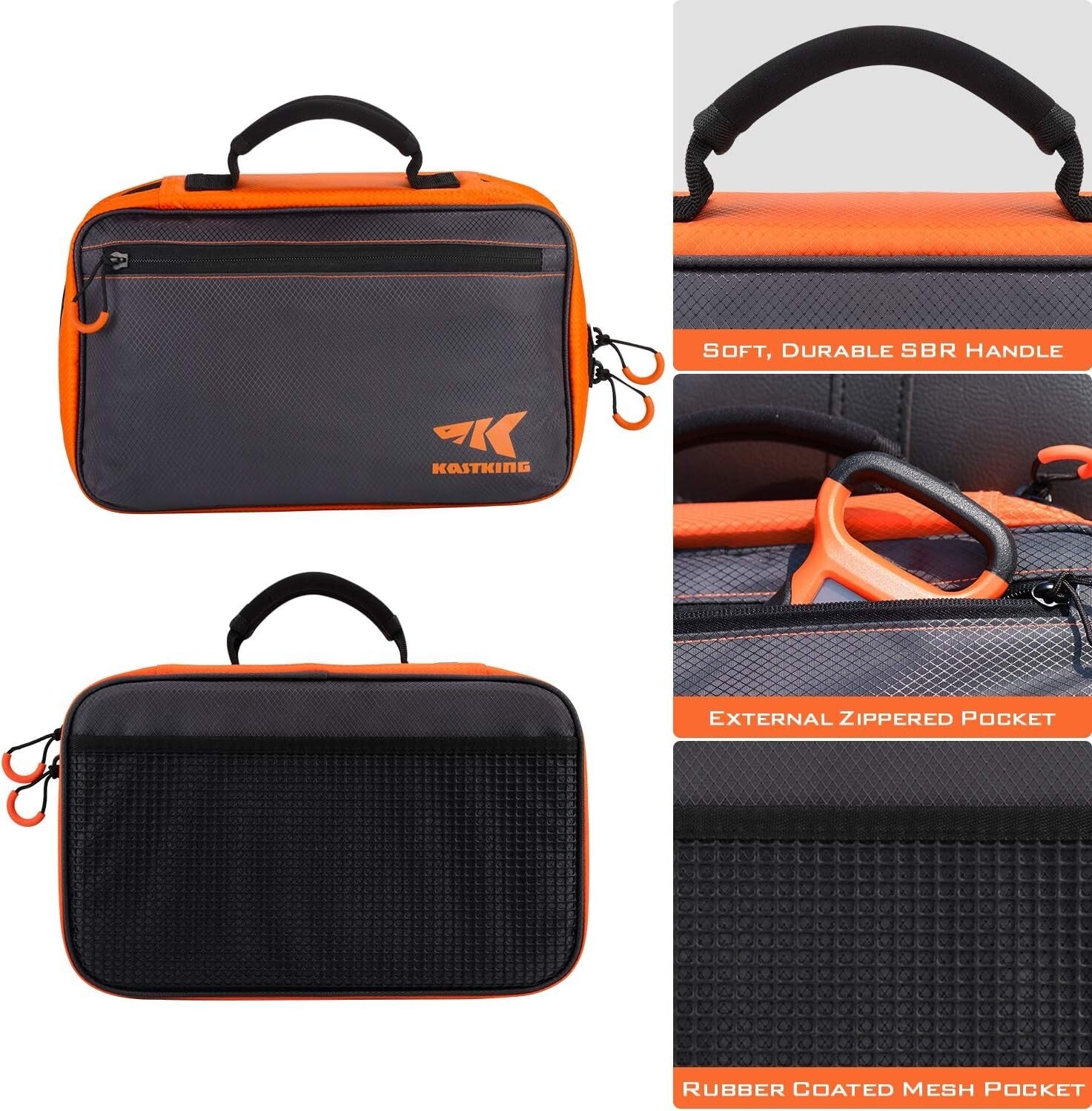 Water-Resistant Fishing Gear Bag with Padded Handle - Versatile Tackle Organizer