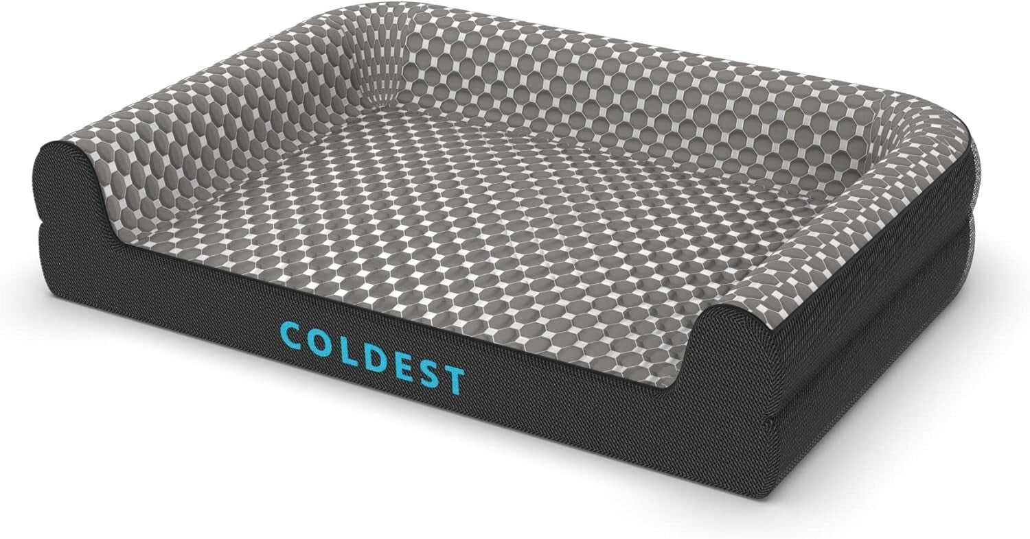 The Coldest Cozy - Medium Dog Bed with Cooling Gel, Anti-Slip & Water-Resistant
