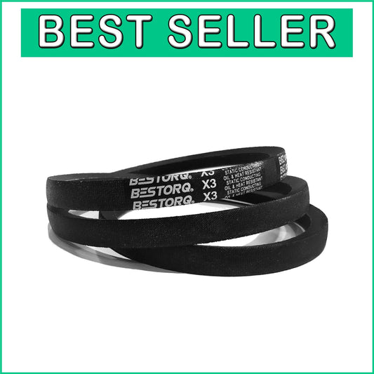 High Load Capacity V-Belts, 49" Wrapped Rubber, 10-pack - Ideal for Vacuums