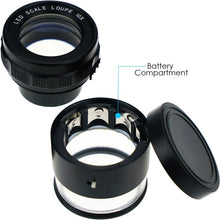 Load image into Gallery viewer, Multi-Scale 10x Loupe with Illumination &amp; Stylish Leather Case - Travel Friendly