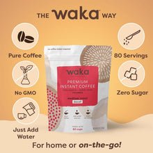 Load image into Gallery viewer, Vegan-Friendly Waka Instant Coffee - 100% Arabica, Perfect for Iced or Hot