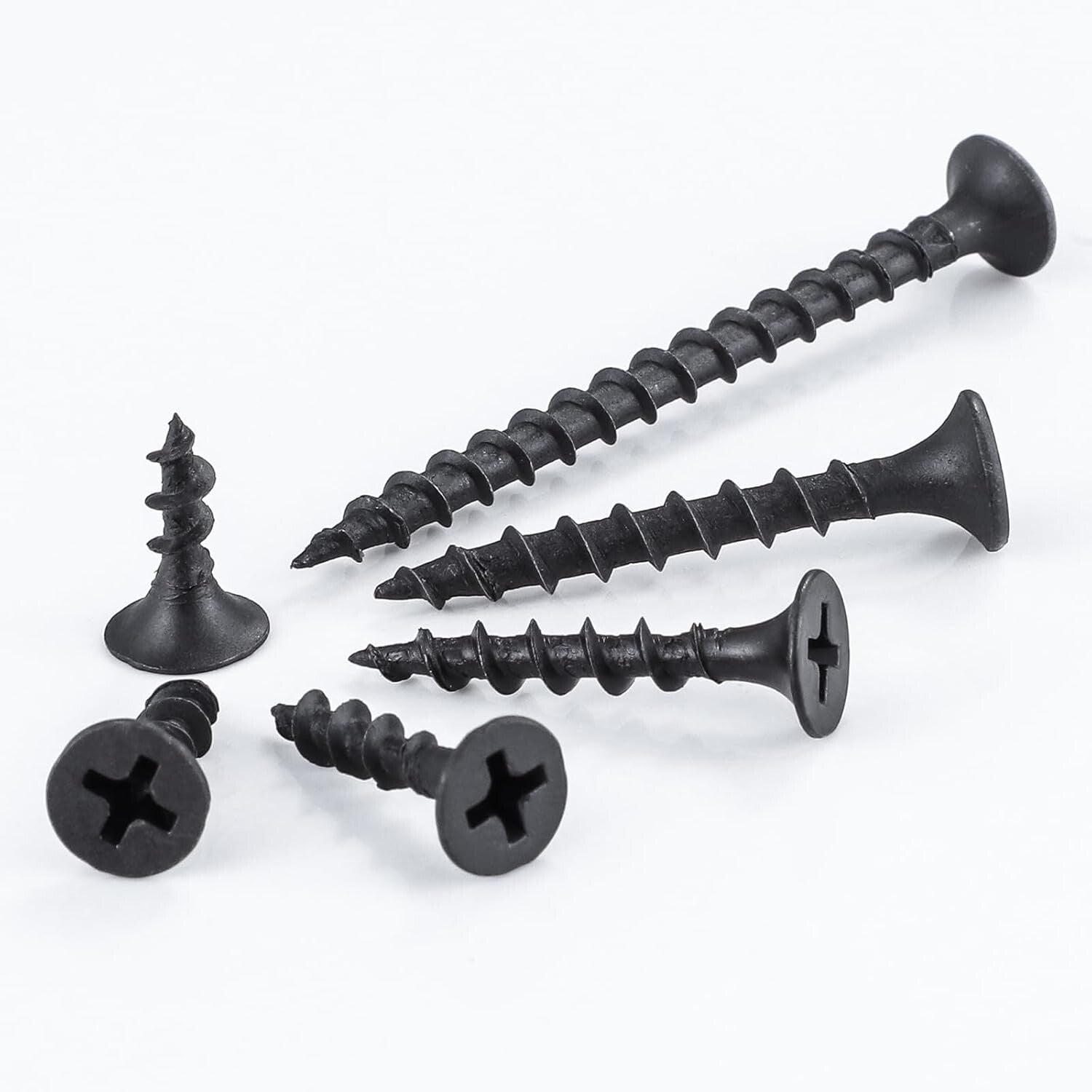 Durable 15 Lbs Coarse Threaded Black Screws - Ideal for Wood & Drywall