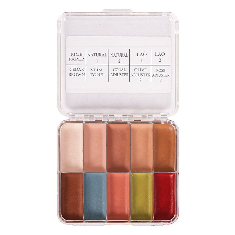 5x4 On Set Fleshtone Palette with Alcohol Activation - Lightweight for Artists