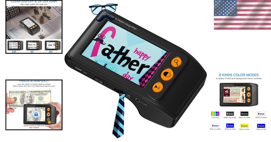 Ergonomic Handheld Digital Magnifier with Foldable Handle & Snapshot Function