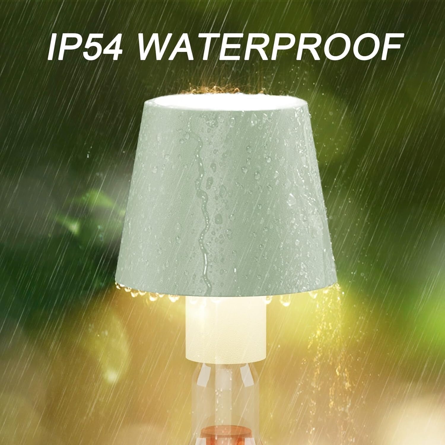 Battery Powered 2 Pack Green LED Bottle Lamp - Perfect for Dining & Outdoor Use