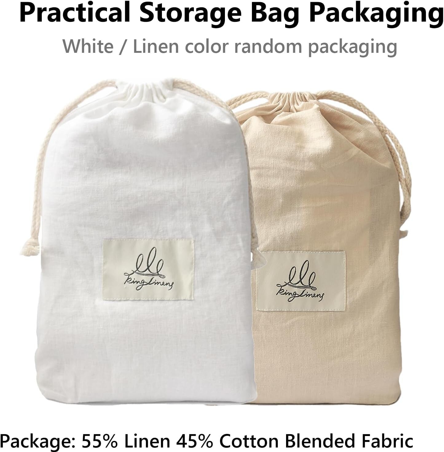 Classic 100% French Linen Pillow Shams - Breathable & Eco-Friendly, Set of 2