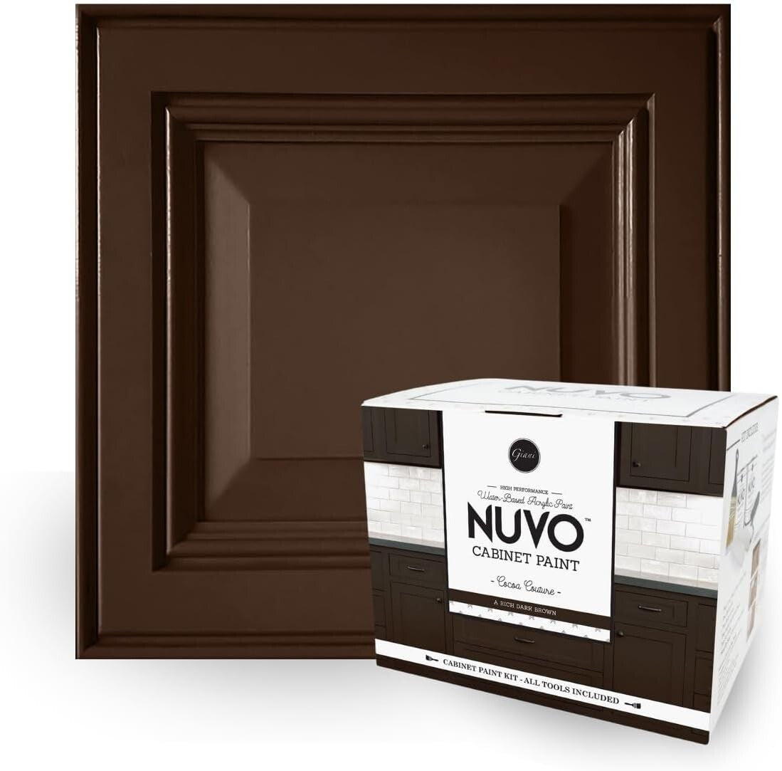 Nuvo Cabinet Makeover Kit: Easy DIY Set, Rich Dark Brown - Quick Transformation