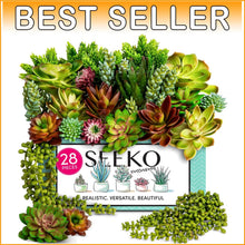 Load image into Gallery viewer, Vibrant 28-Pack Faux Succulents - Transform Your Living Space Effortlessly