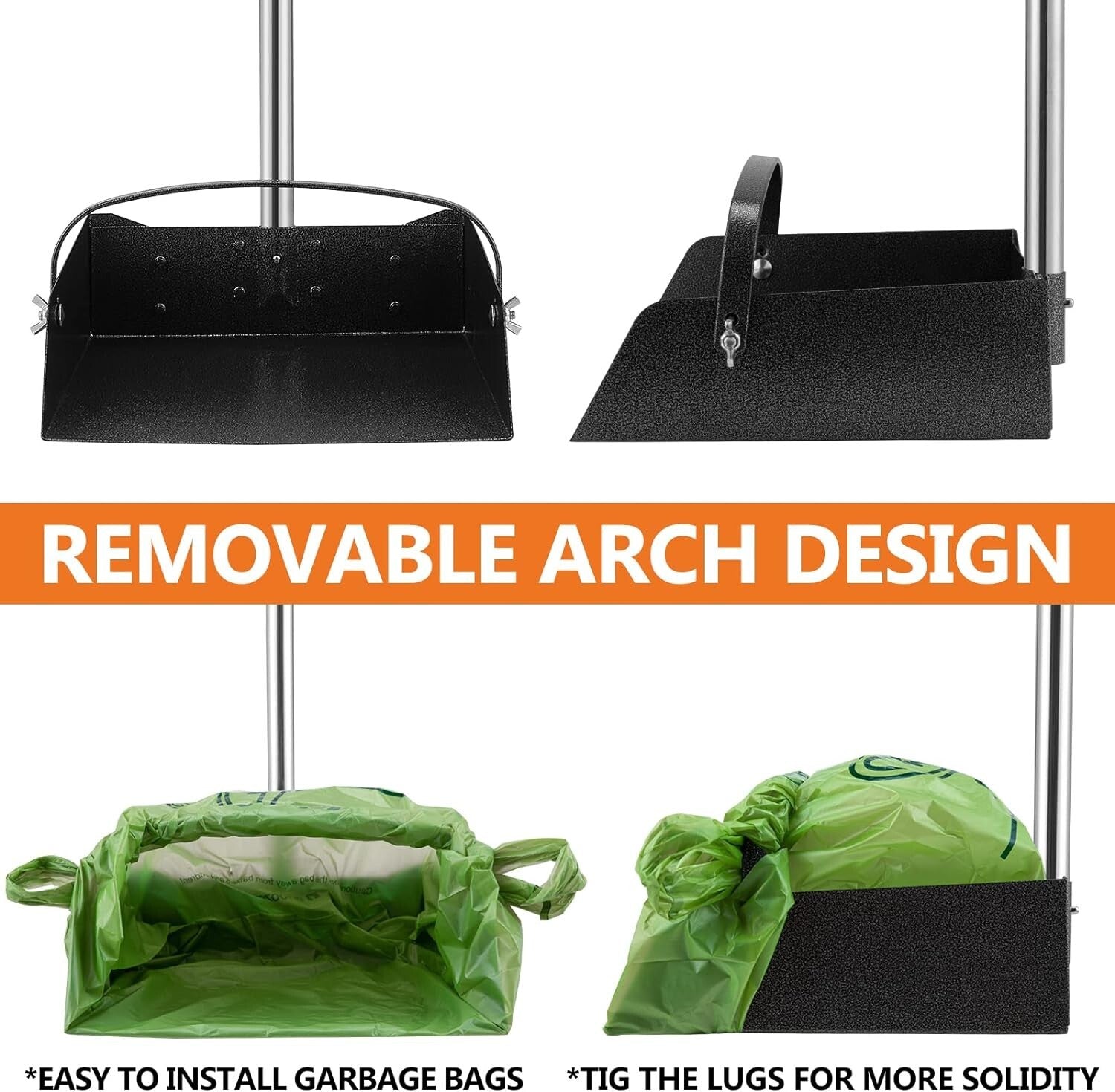 Versatile Dog Pooper Scooper with Large Tray & Ergonomic Handle for All Surfaces