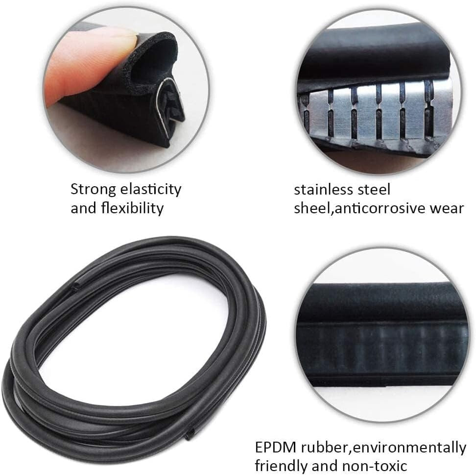 Flexible 50FT Car Door Trim Seal Gasket - Noise & Dust Protection for Vehicles