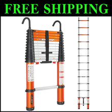 Load image into Gallery viewer, Portable 12.5 FT Aluminum Ladder with Safety Features - Perfect for Home and DIY