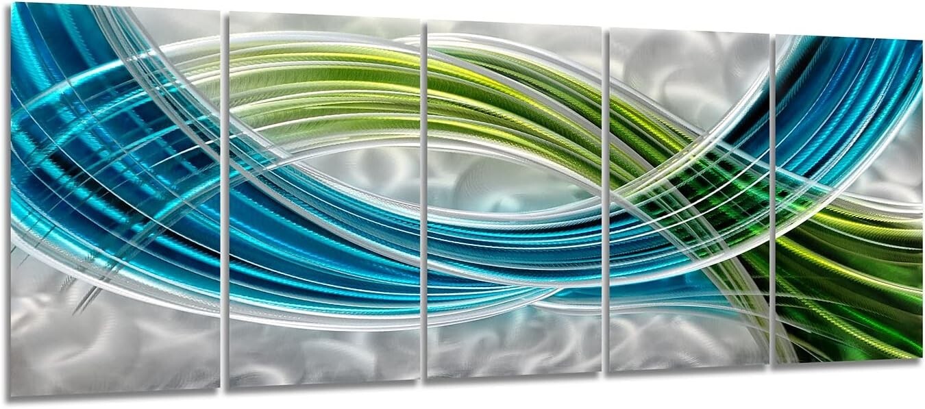 Abstract 3D Metal Wall Art – Lightweight, Waterproof & Easy to Hang Décor