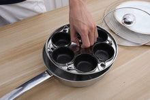 Load image into Gallery viewer, High-Quality Stainless Steel Egg Poacher Pan - 6 Cups &amp; Dishwasher Safe Design