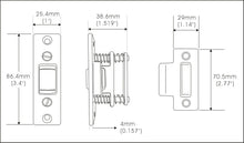 Load image into Gallery viewer, Silent Brass Roller Catch in Oil Rubbed Bronze - 4 Pack for Effortless Closure