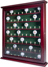 Load image into Gallery viewer, Elegant Mahogany Ball Cabinet with Acrylic Door - Wall Mount for 63 Golf Balls