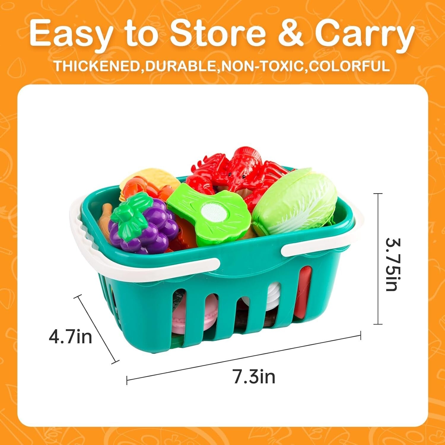 Deluxe 150-Pc Kitchen Play Kit - Toddler Cooking Set with Accessories & Baskets