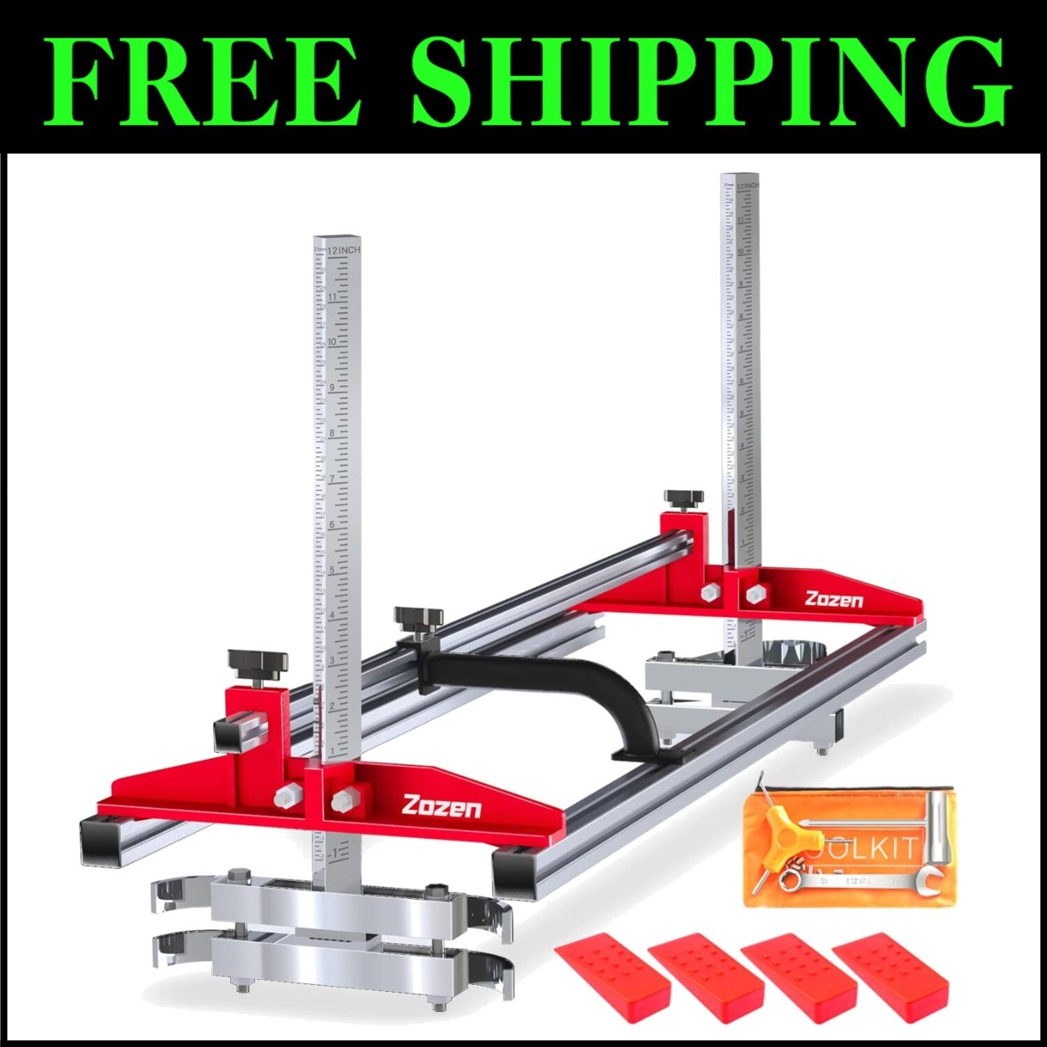 Innovative 3-Size Chainsaw Mill - Efficient Lumber Cutting Guide for Woodworkers