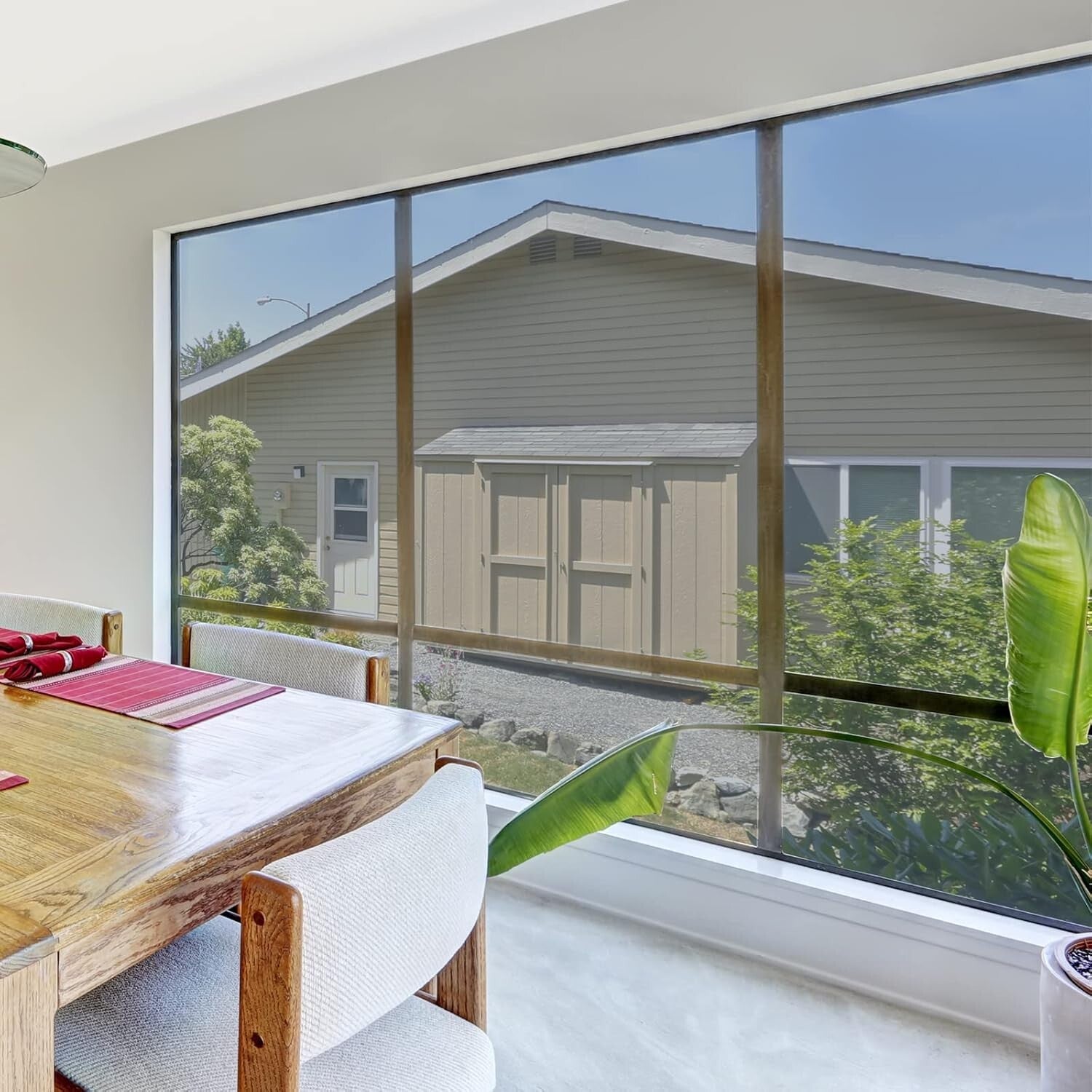 Elegant One Way Privacy Window Film - UV Blocking Silver Tint, 35.4 x 393.7 Inch