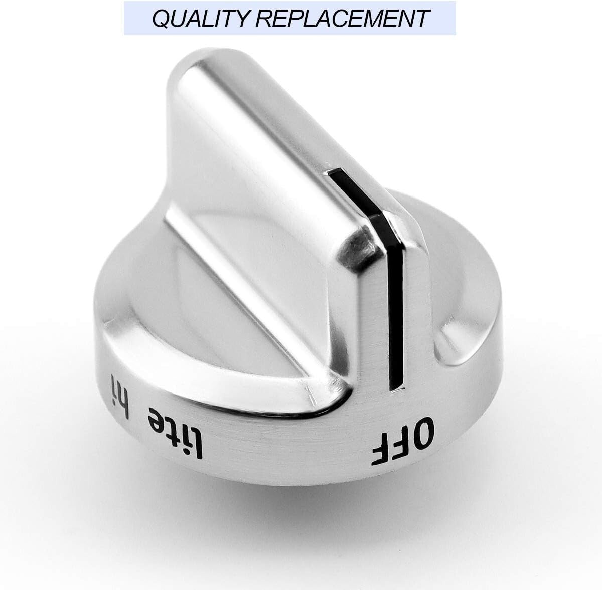 Easy Install 5-Pack Frigidaire Control Knobs - Silver Plastic D-Shaped Design