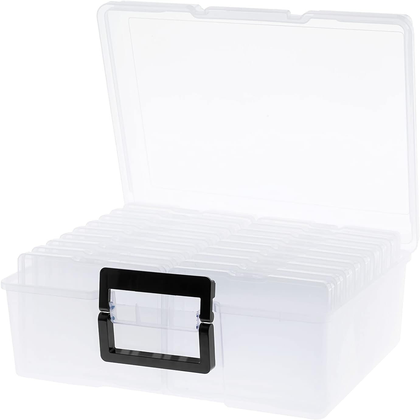 Sturdy Clear Craft Storage Box - 5" x 7" with Latch Closure for Versatile Use