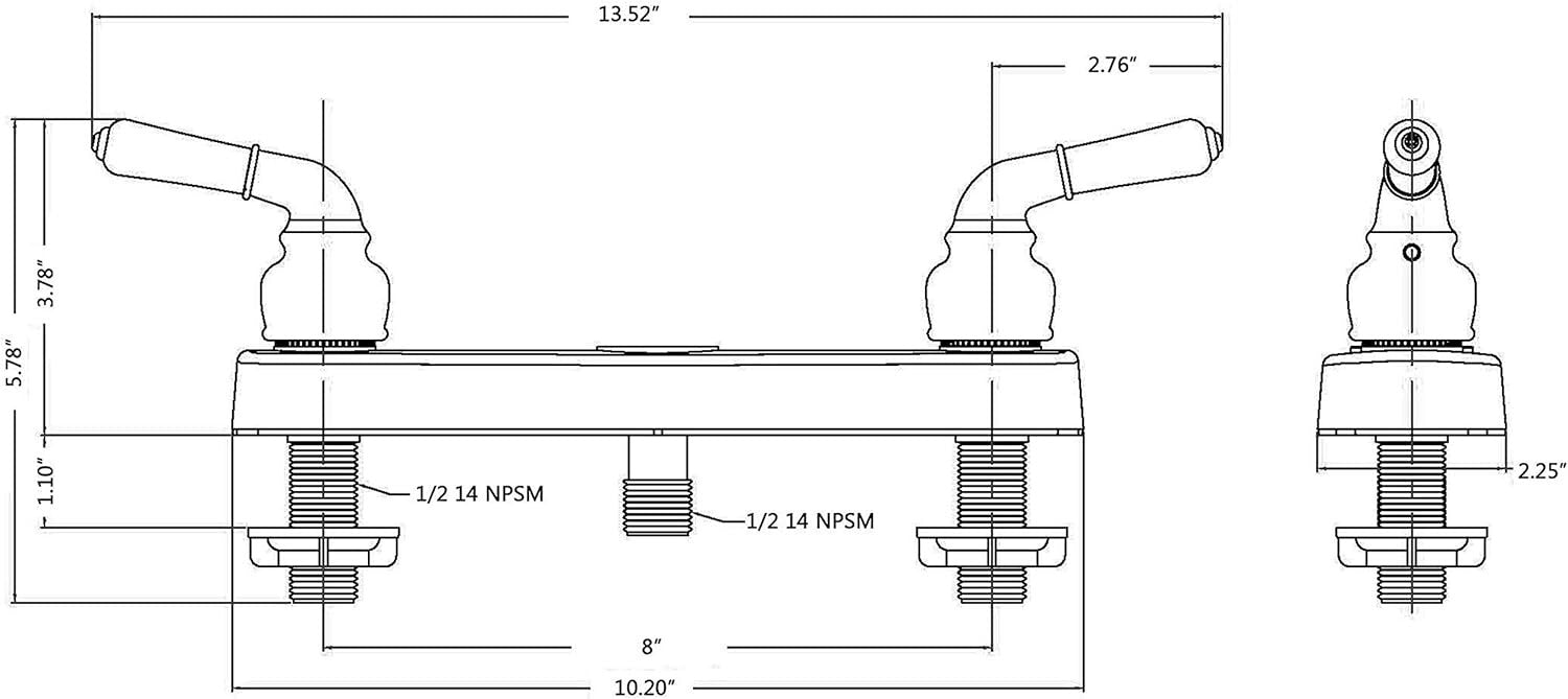 Efficient Two Handle Shower Diverter with Quarter-Turn Stops for Precise Control