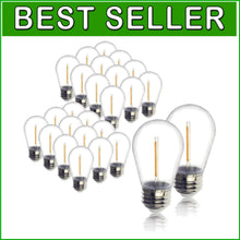 Load image into Gallery viewer, Energy-Efficient 48-Pack Edison LED Bulbs: Shatter-Resistant Outdoor Lighting